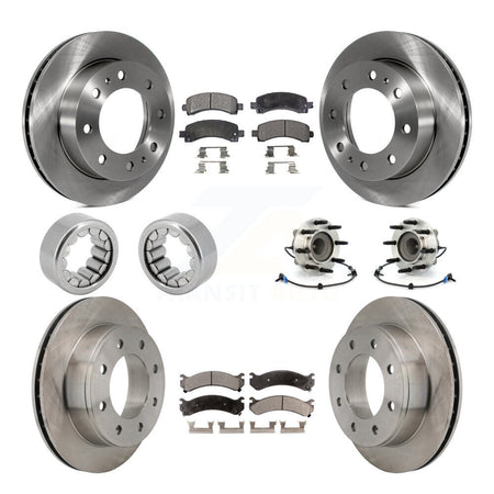 Front Rear Hub Bearing Disc Brake Rotor Pad Shoe Kit (10Pc) For GMC Savana 2500 Chevrolet KBB-110693