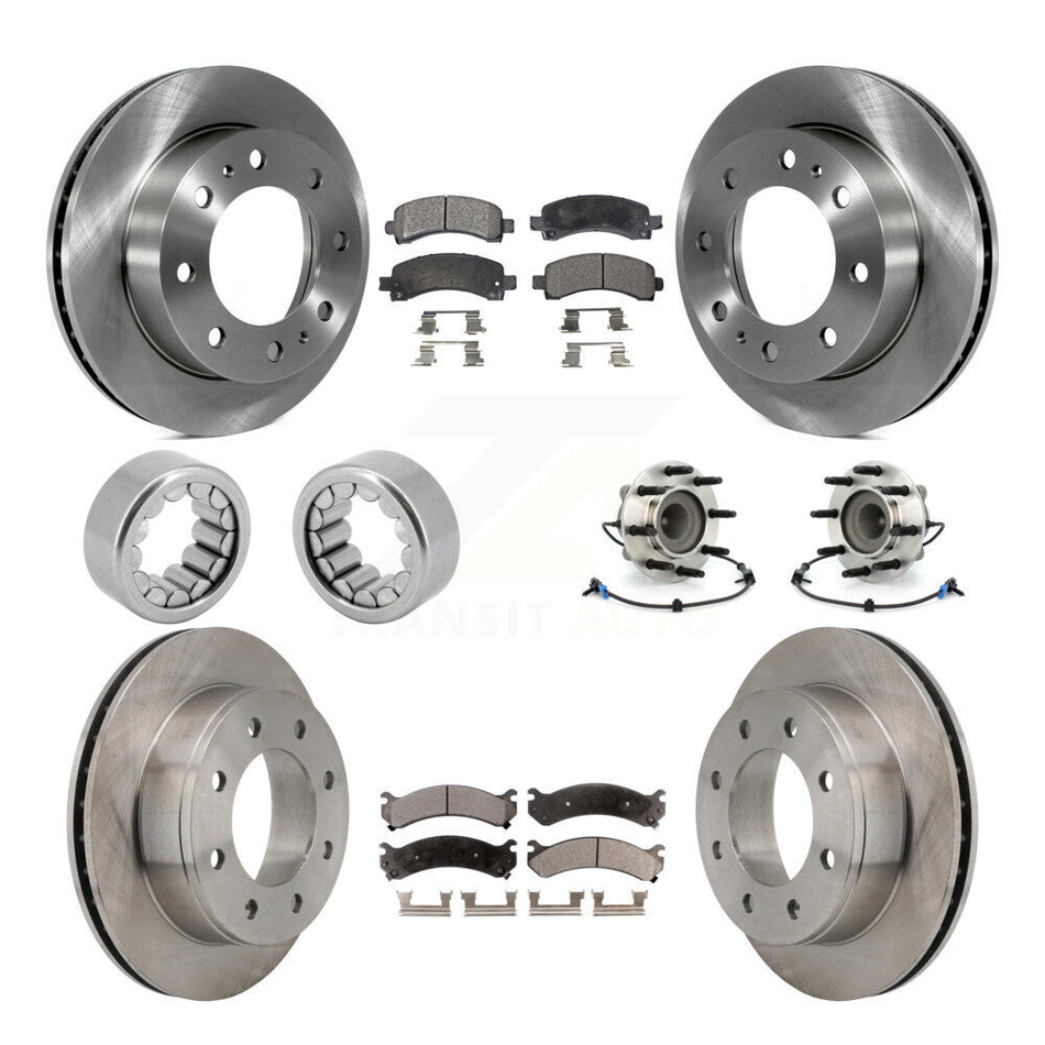 Front Rear Hub Bearing Disc Brake Rotor Pad Shoe Kit (10Pc) For GMC Savana 2500 Chevrolet KBB-110693