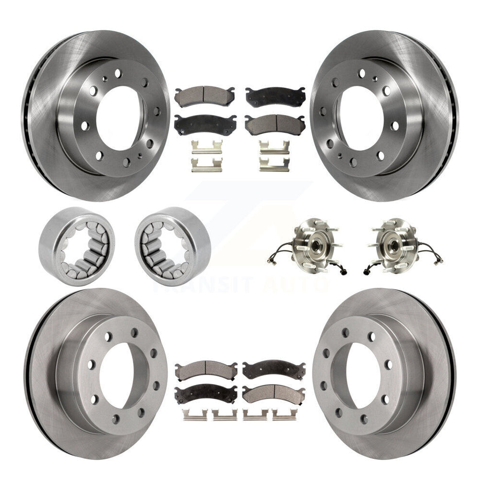 Front Rear Hub Bearing Brake Rotor Pad Shoe Kit (10Pc) For Chevrolet Silverado 2500 HD XL KBB-110705