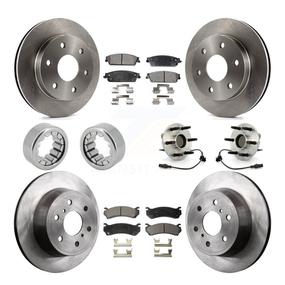Front Rear Hub Bearing Disc Brake Rotor Pads Shoe Kit (10Pc) For Chevrolet Silverado 1500 KBB-110712