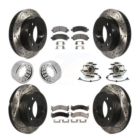 Front Rear Hub Bearing Coat Brake Rotor Pad Shoe Kit (10Pc) For GMC Savana 2500 Chevrolet KBB-111382