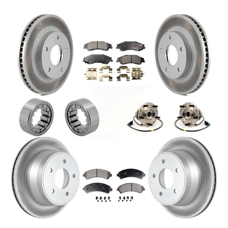 Front Rear Hub Bearing Coat Brake Rotor Pads Shoe Kit (10Pc) For Chevrolet GMC Blazer S10 KBB-111783