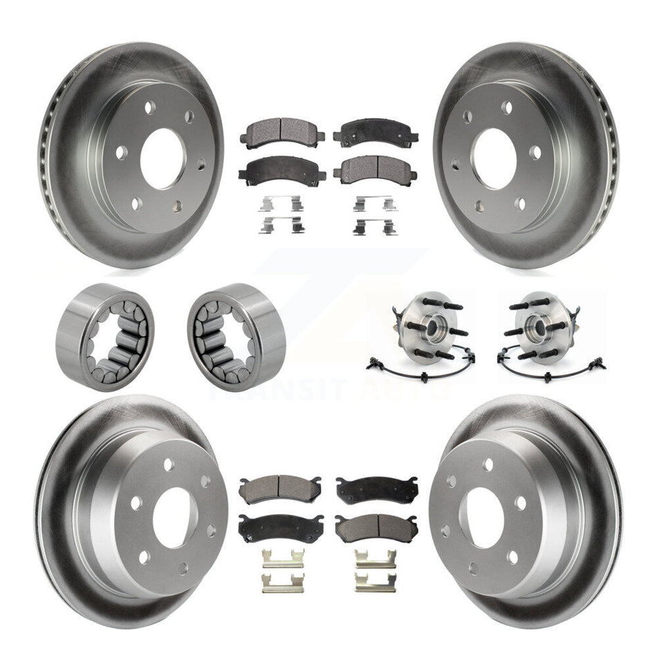 Front Rear Hub Bearing Coat Brake Rotor Pads Shoe Kit (10Pc) For Chevrolet Avalanche 1500 KBB-111790