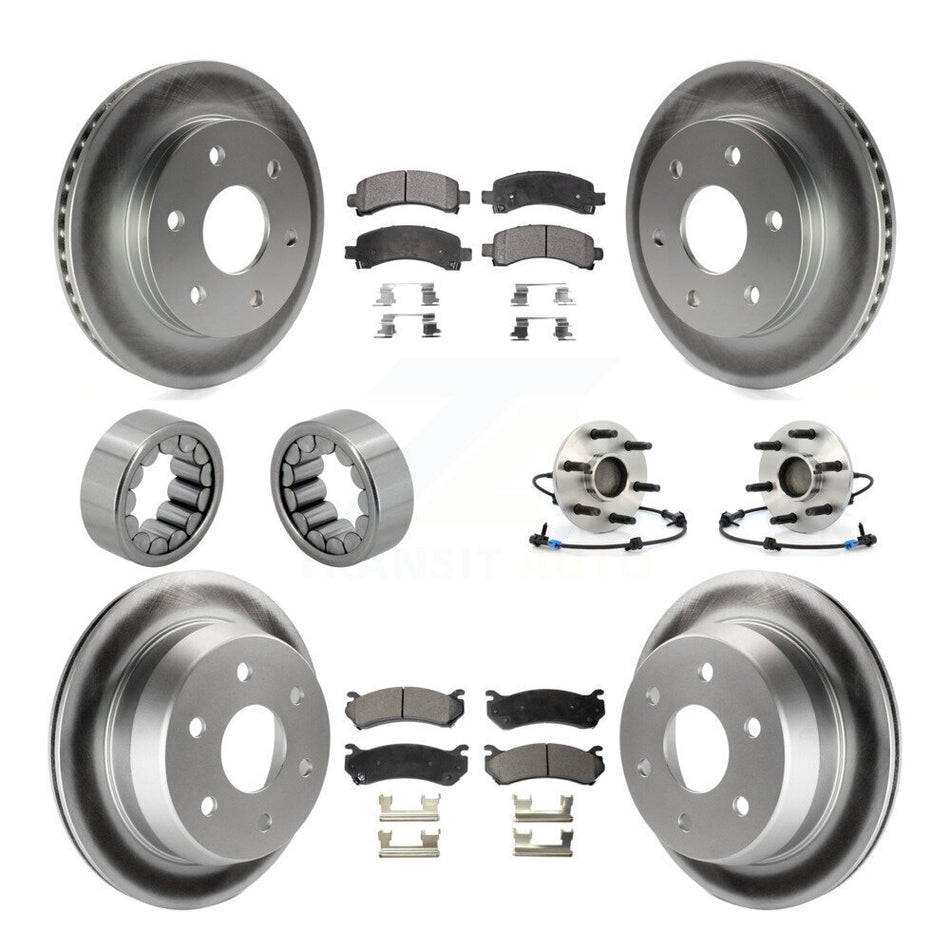 Front Rear Hub Bearing Coat Brake Rotor Pads Shoe Kit (10Pc) For Chevrolet Avalanche 1500 KBB-111797