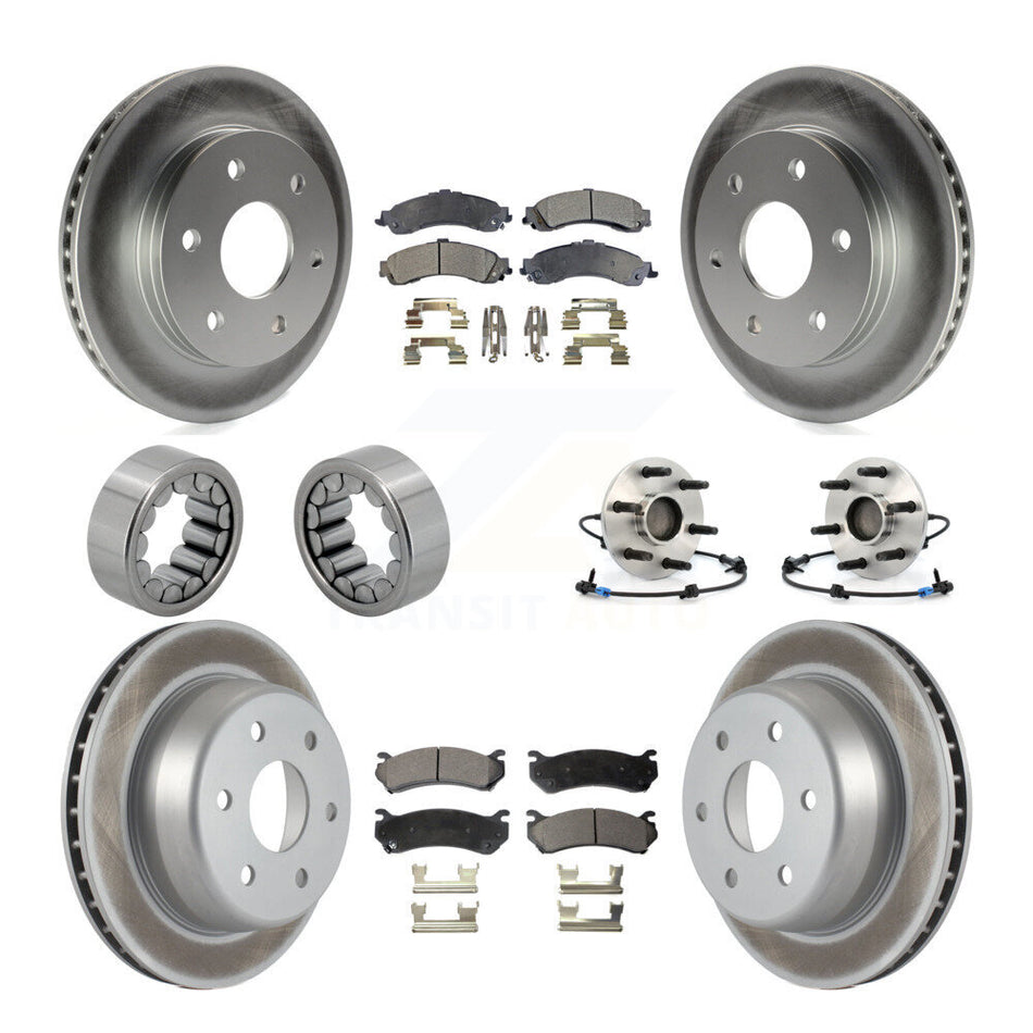 Front Rear Hub Bearing Coat Brake Rotor Pads Shoe Kit (10Pc) For Chevrolet Avalanche 1500 KBB-111798