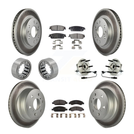 Front Rear Hub Bearing Coat Brake Rotor Pad Shoe Kit (10Pc) For Chevrolet GMC Sierra 1500 KBB-111804