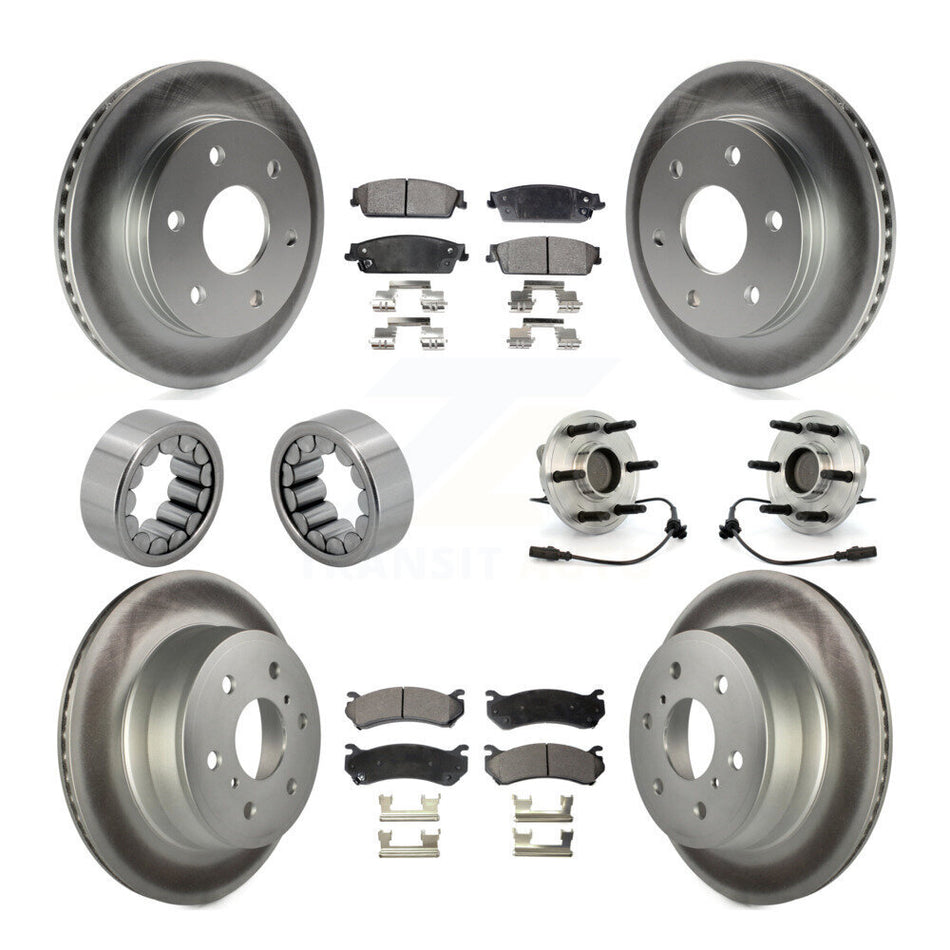 Front Rear Hub Bearing Coat Brake Rotor Pads Shoe Kit (10Pc) For Chevrolet Silverado 1500 KBB-111807