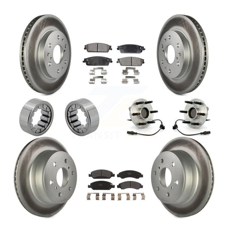 Front Rear Hub Bearing Coat Brake Rotor Pad Shoe Kit (10Pc) For Chevrolet GMC Sierra 1500 KBB-111809