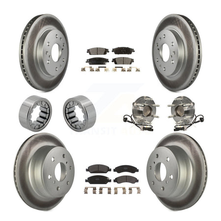 Front Rear Hub Bearing Coat Brake Rotor Pad Shoe Kit (10Pc) For GMC Sierra 1500 Chevrolet KBB-111811