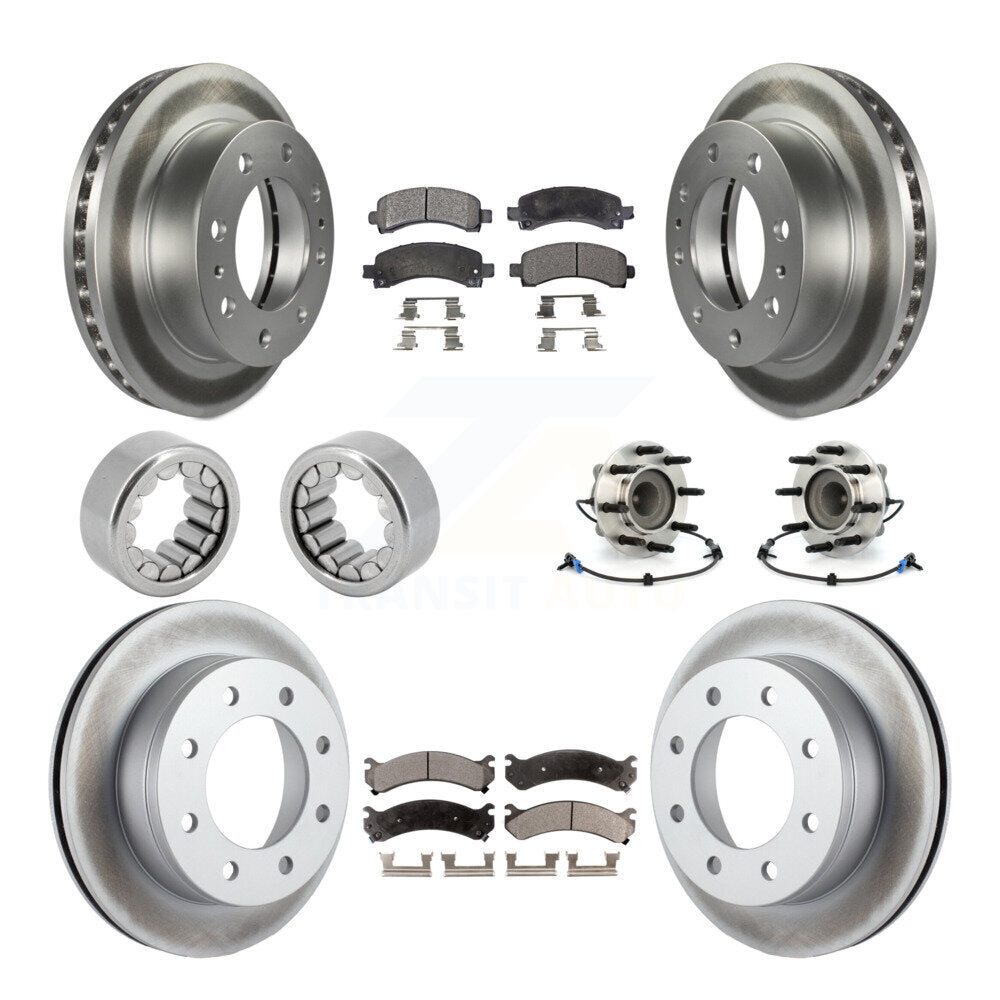Front Rear Hub Bearing Coat Brake Rotor Pad Shoe Kit (10Pc) For GMC Savana 2500 Chevrolet KBB-111878