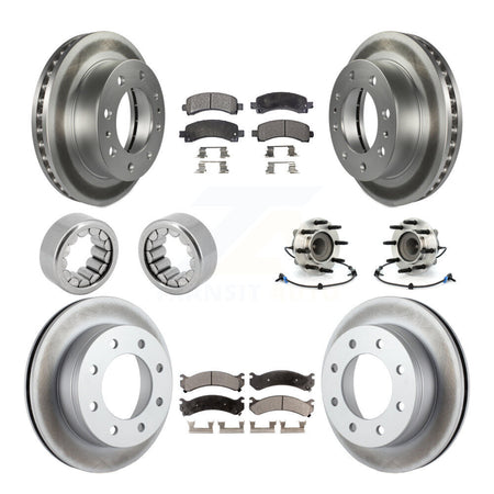 Front Rear Hub Bearing Coat Brake Rotor Pad Shoe Kit (10Pc) For GMC Savana 2500 Chevrolet KBB-111878