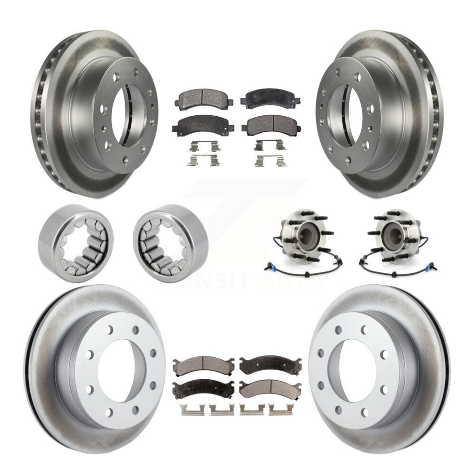 Front Rear Hub Bearing Coat Brake Rotor Pad Shoe Kit (10Pc) For GMC Savana 2500 Chevrolet KBB-111878