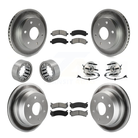 Front Rear Hub Bearing Coat Brake Rotor Pads Shoe Kit (10Pc) For Chevrolet Avalanche 1500 KBB-112348