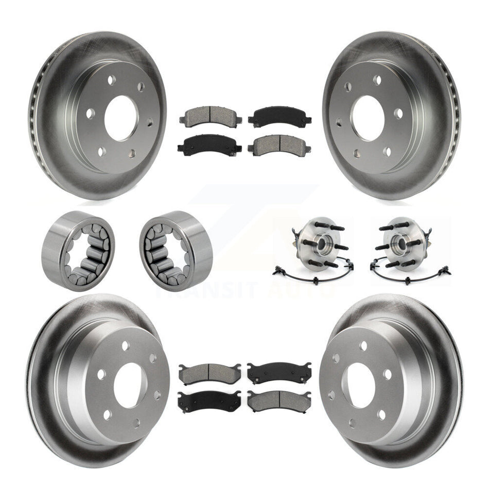 Front Rear Hub Bearing Coat Brake Rotor Pads Shoe Kit (10Pc) For Chevrolet Avalanche 1500 KBB-112348