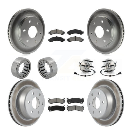Front Rear Hub Bearing Coat Brake Rotor Pads Shoe Kit (10Pc) For Chevrolet Avalanche 1500 KBB-112349