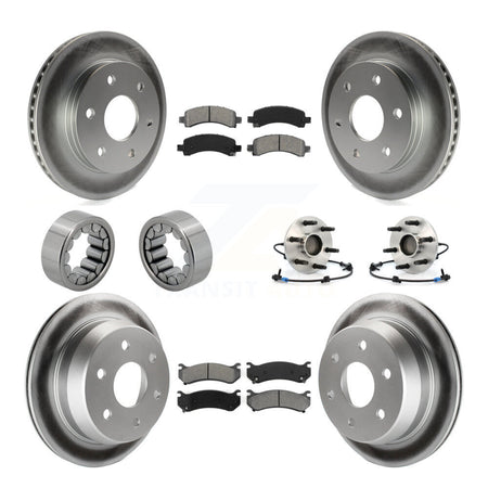 Front Rear Hub Bearing Coat Brake Rotor Pads Shoe Kit (10Pc) For Chevrolet Avalanche 1500 KBB-112355