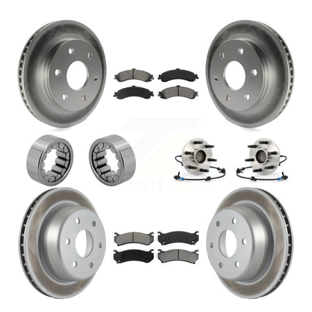 Front Rear Hub Bearing Coat Brake Rotor Pads Shoe Kit (10Pc) For Chevrolet Avalanche 1500 KBB-112356