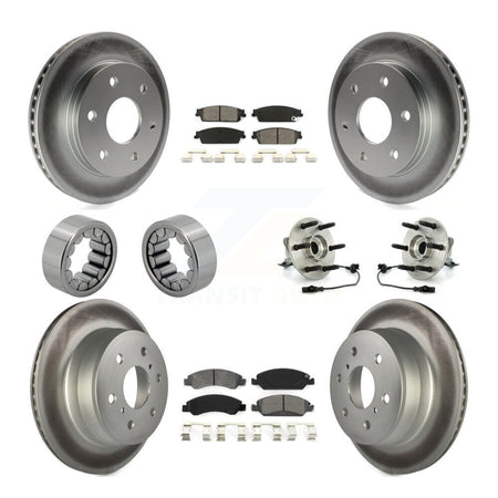 Front Rear Hub Bearing Coated Disc Brake Rotor & Pads Shoe Kit (10Pc) For GMC Sierra 1500 KBB-112360
