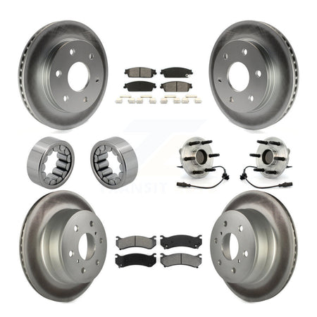 Front Rear Hub Bearing Coat Brake Rotor Pads Shoe Kit (10Pc) For Chevrolet Silverado 1500 KBB-112366