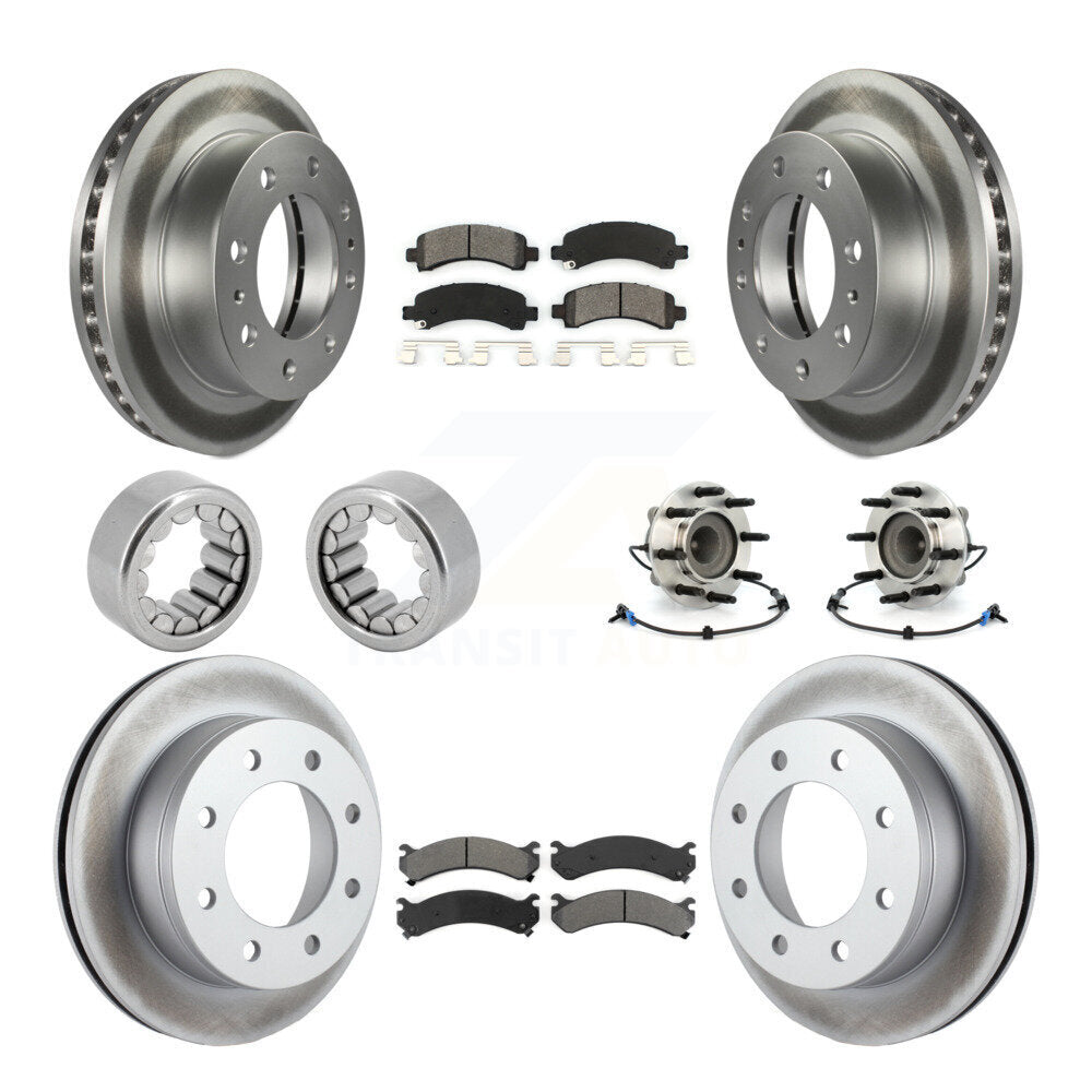Front Rear Hub Bearing Coat Brake Rotor Pad Shoe Kit (10Pc) For GMC Savana 2500 Chevrolet KBB-112440