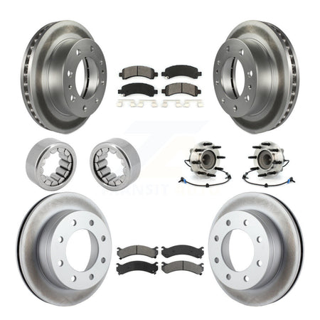 Front Rear Hub Bearing Coat Brake Rotor Pad Shoe Kit (10Pc) For GMC Savana 2500 Chevrolet KBB-112440