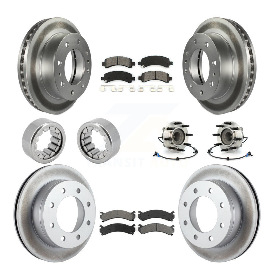 Front Rear Hub Bearing Coat Brake Rotor Pad Shoe Kit (10Pc) For GMC Savana 2500 Chevrolet KBB-112440