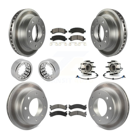 Front Rear Hub Bearing Coated Brake Rotor Pads Shoe Kit (10Pc) For Chevrolet Express 2500 KBB-112441