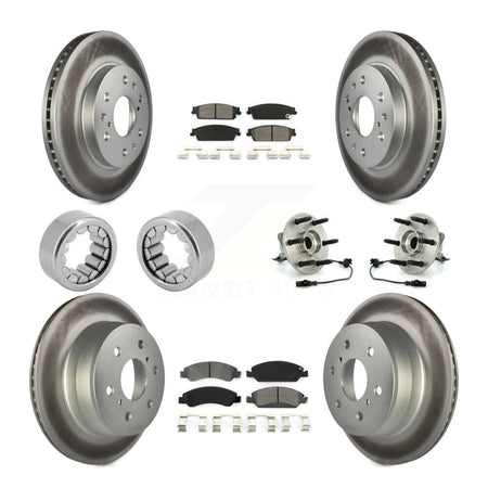 Front Rear Hub Bearing Coat Brake Rotor Pads Shoe Kit (10Pc) For Chevrolet Silverado 1500 KBB-112456