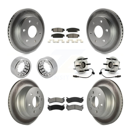 Front Rear Hub Bearing Coat Brake Rotor Pads Shoe Kit (10Pc) For Chevrolet Silverado 1500 KBB-112458