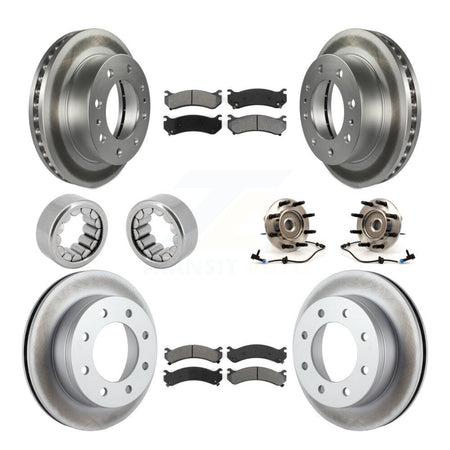 Front Rear Hub Bearing Coat Brake Rotor Pads Shoe Kit (10Pc) For Hummer H2 Chevrolet 2500 KBB-112461