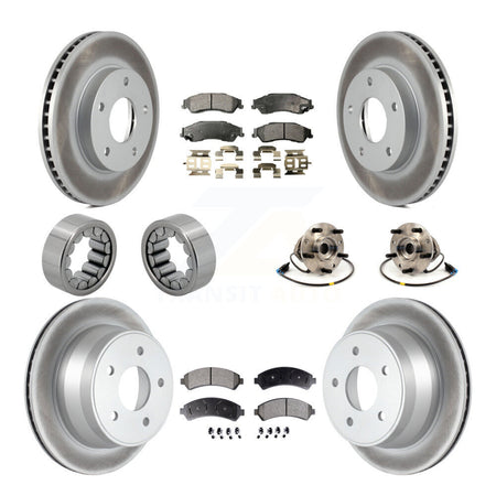 Front Rear Hub Bearing Coat Brake Rotor Pads Shoe Kit (10Pc) For Chevrolet GMC Blazer S10 KBB-112953