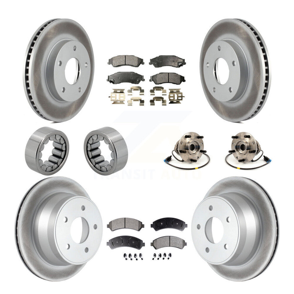 Front Rear Hub Bearing Coat Brake Rotor Pads Shoe Kit (10Pc) For Chevrolet GMC Blazer S10 KBB-112953