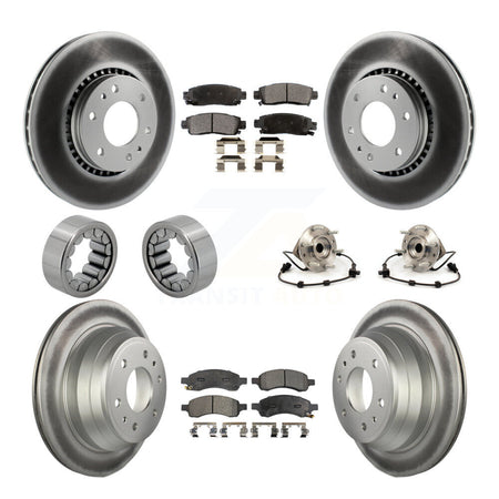 Front Rear Hub Bearing Coat Brake Rotor Pad Shoe Kit (10Pc) For Chevrolet Trailblazer GMC KBB-112955