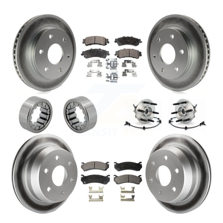 Front Rear Hub Bearing Coat Brake Rotor Pads Shoe Kit (10Pc) For Chevrolet Silverado 1500 KBB-112958