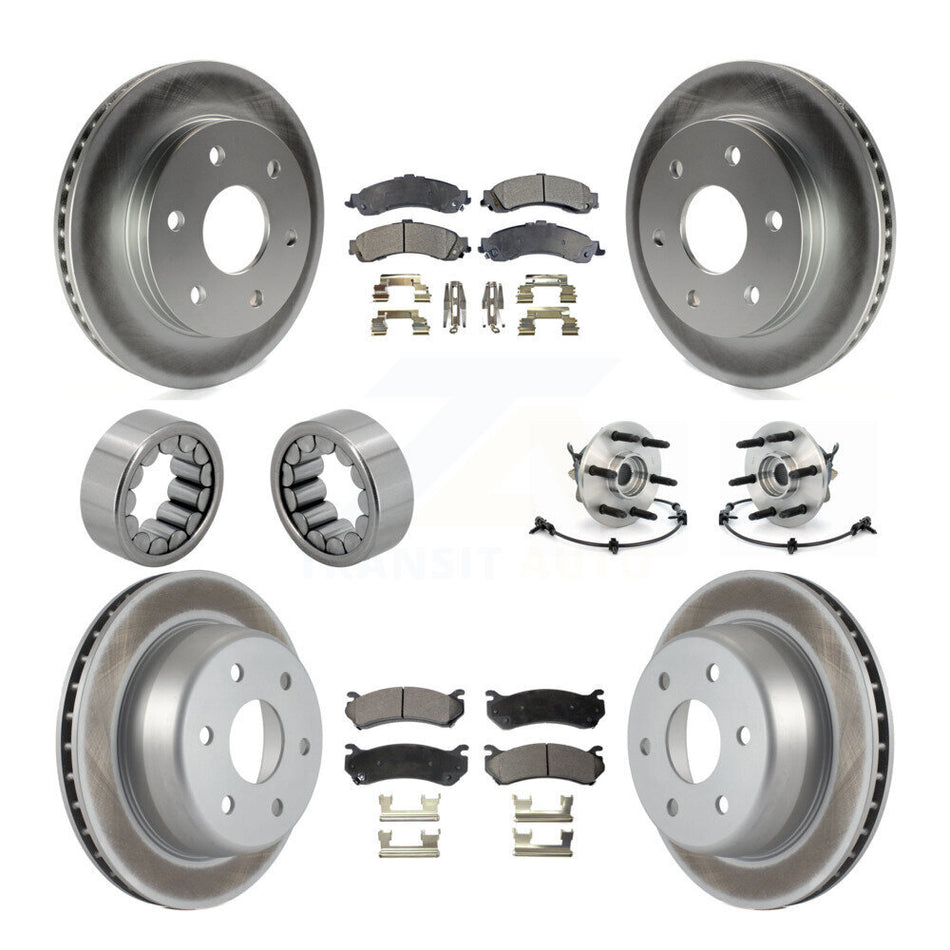 Front Rear Hub Bearing Coat Brake Rotor Pads Shoe Kit (10Pc) For Chevrolet Avalanche 1500 KBB-112961