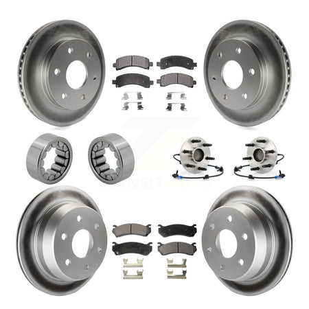 Front Rear Hub Bearing Coat Brake Rotor Pads Shoe Kit (10Pc) For Chevrolet Avalanche 1500 KBB-112967