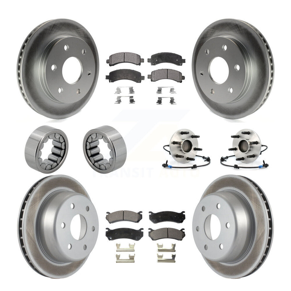 Front Rear Hub Bearing Coat Brake Rotor Pads Shoe Kit (10Pc) For Chevrolet Avalanche 1500 KBB-112969