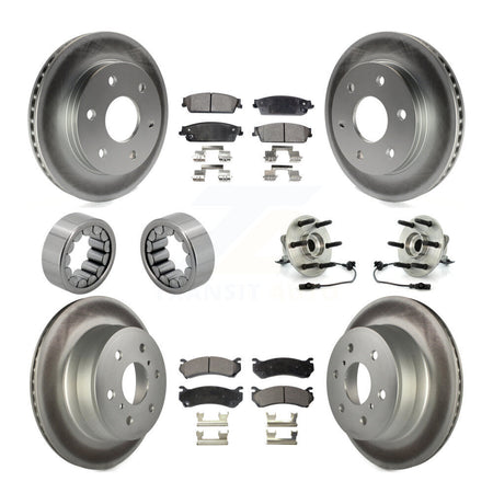 Front Rear Hub Bearing Coat Brake Rotor Pads Shoe Kit (10Pc) For Chevrolet Silverado 1500 KBB-112973