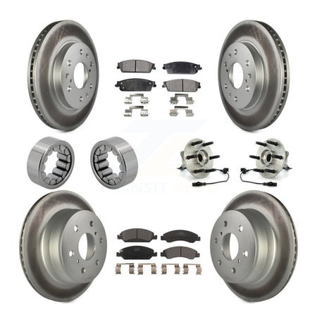 Front Rear Hub Bearing Coat Brake Rotor Pad Shoe Kit (10Pc) For Chevrolet GMC Sierra 1500 KBB-112975