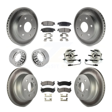 Front Rear Hub Bearing Coat Brake Rotor Pads Shoe Kit (10Pc) For Chevrolet Silverado 1500 KBB-113069