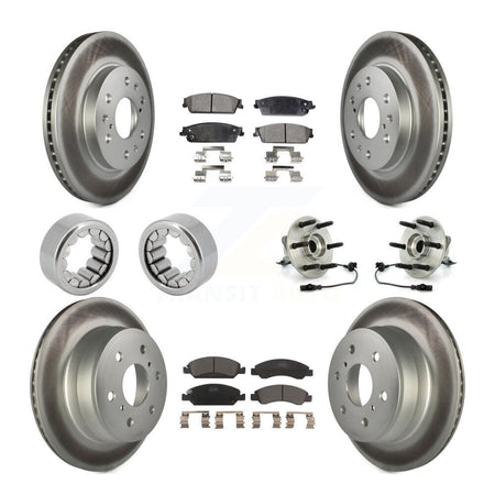 Front Rear Hub Bearing Coat Brake Rotor Pads Shoe Kit (10Pc) For Chevrolet Silverado 1500 KBB-113070