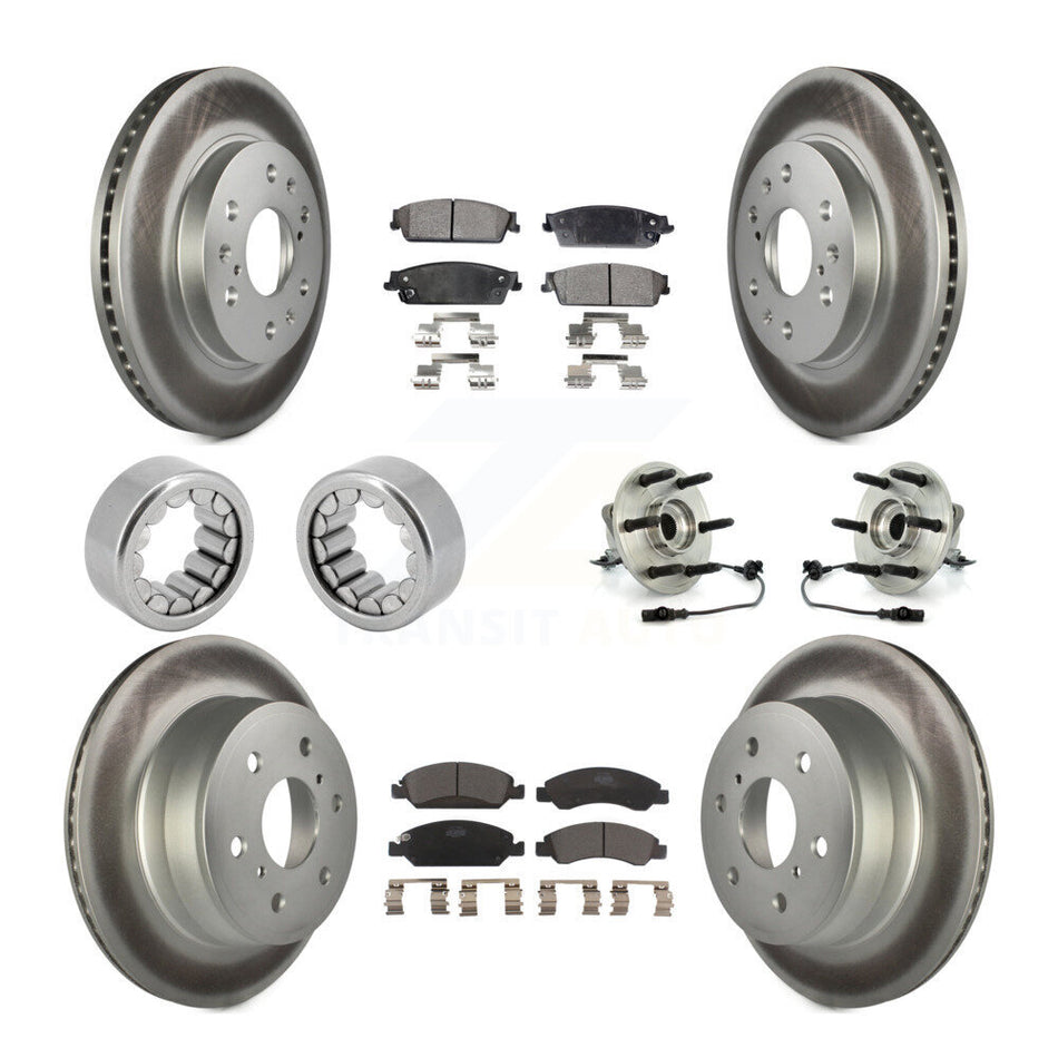 Front Rear Hub Bearing Coat Brake Rotor Pads Shoe Kit (10Pc) For Chevrolet Silverado 1500 KBB-113070