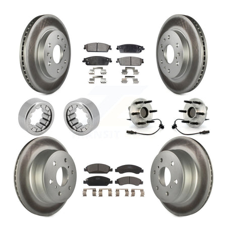 Front Rear Hub Bearing Coat Brake Rotor Pads Shoe Kit (10Pc) For Chevrolet Silverado 1500 KBB-113073