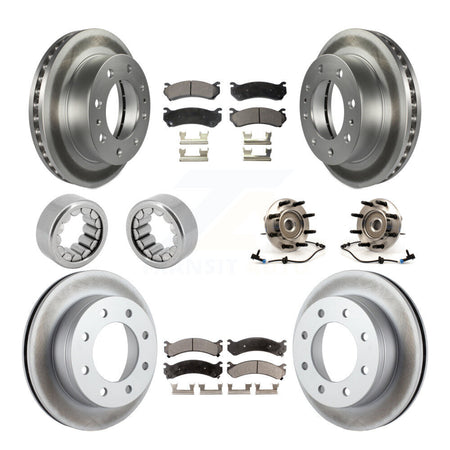 Front Rear Hub Bearing Coat Brake Rotor Pads Shoe Kit (10Pc) For Hummer H2 Chevrolet 2500 KBB-113075