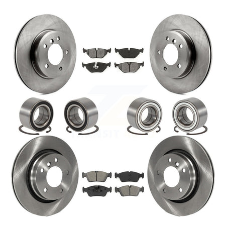 Front Rear Wheel Bearings Disc Brake Rotors And Pads Kit (10Pc) For 2001-2005 BMW 325i KBB-113152