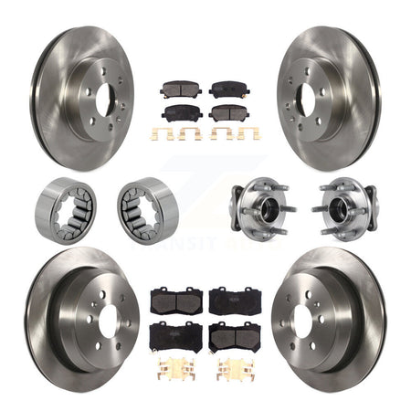 Front Rear Hub Bearing Brake Rotor Pads Shoe Kit (10Pc) For Chevrolet Colorado GMC Canyon KBB-113372