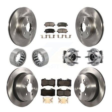 Front Rear Hub Bearing Brake Rotor Pads Shoe Kit (10Pc) For Chevrolet Colorado GMC Canyon KBB-113499