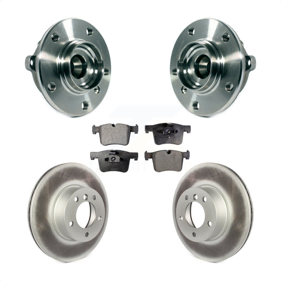 Front Hub Bearing Assembly With Coated Disc Brake Rotors And Semi-Metallic Pads Kit For BMW 328i xDrive 320i 428i Gran Coupe GT 228i 328d KBB-113755