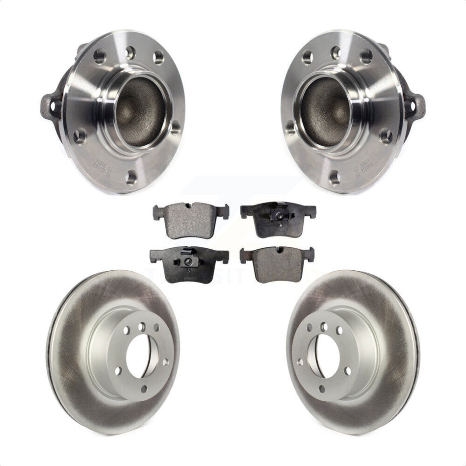 Front Hub Bearing Assembly With Coated Disc Brake Rotors And Ceramic Pads Kit For BMW 328i 320i 428i Gran Coupe 228i 328d KBB-113967