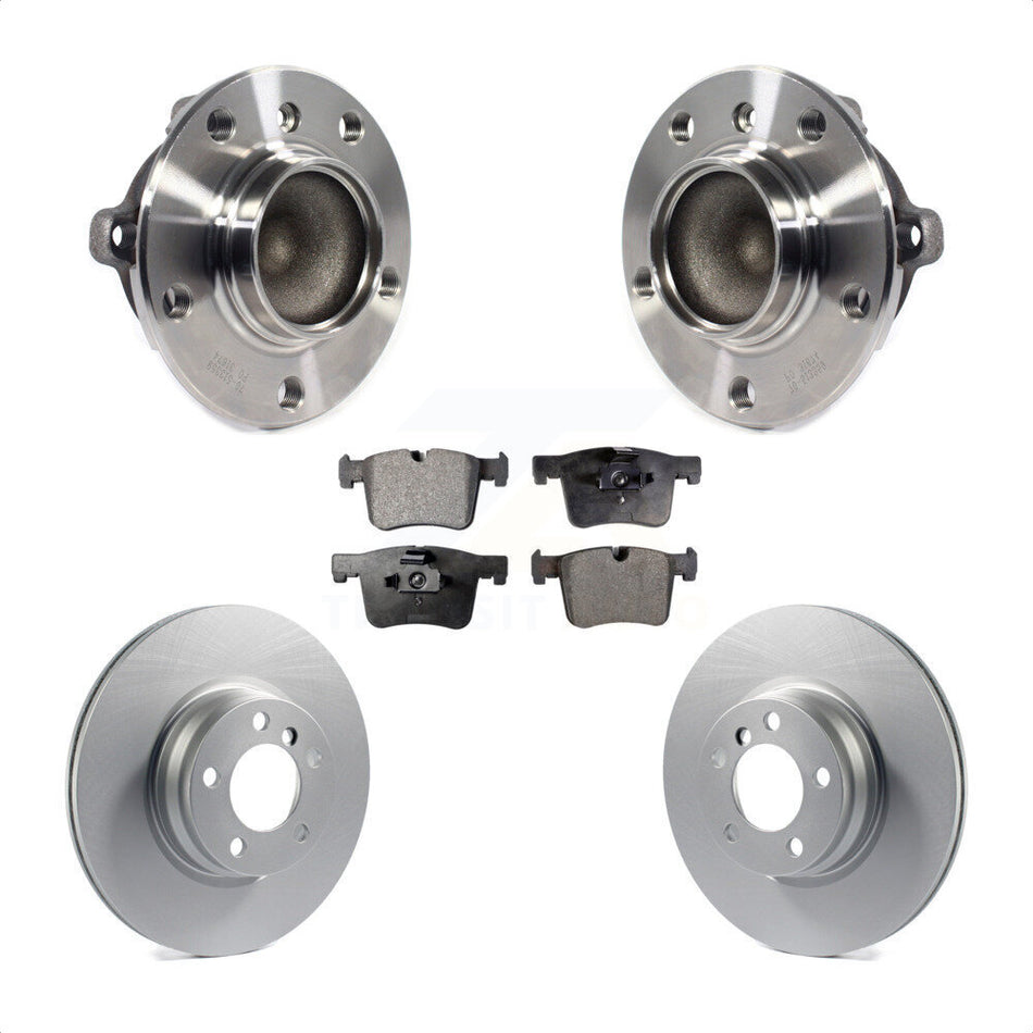 Front Hub Bearing Assembly With Coated Disc Brake Rotors And Ceramic Pads Kit For BMW 328i 428i Gran Coupe 228i KBB-113968